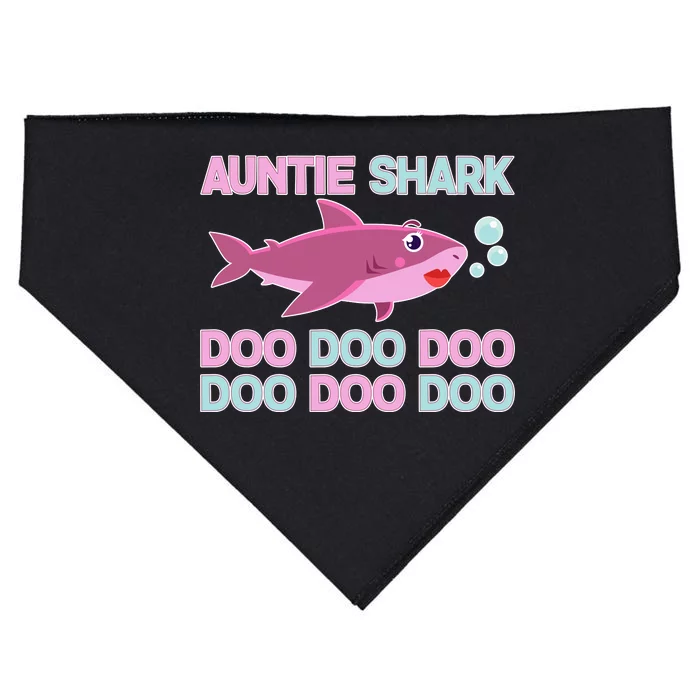 Auntie Shark Doo Doo Doo USA-Made Doggie Bandana