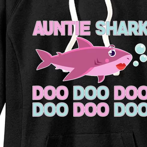 Auntie Shark Doo Doo Doo Women's Fleece Hoodie