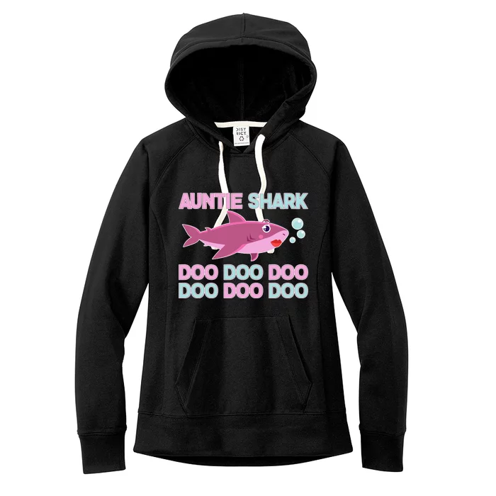 Auntie Shark Doo Doo Doo Women's Fleece Hoodie