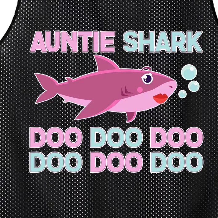 Auntie Shark Doo Doo Doo Mesh Reversible Basketball Jersey Tank