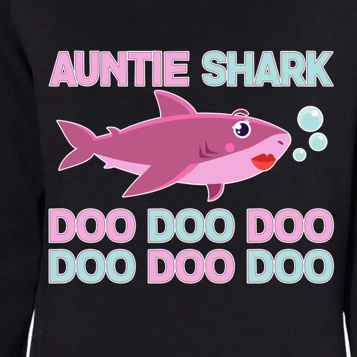 Auntie Shark Doo Doo Doo Womens California Wash Sweatshirt