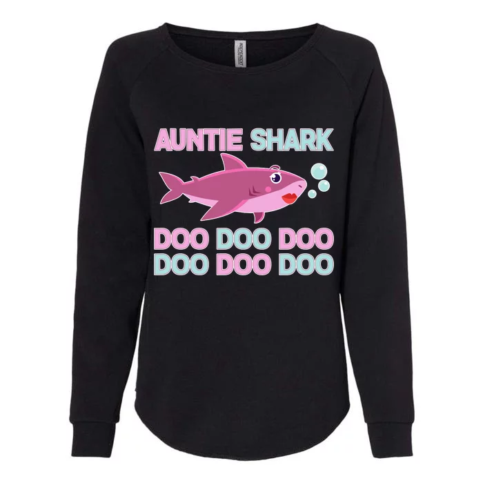 Auntie Shark Doo Doo Doo Womens California Wash Sweatshirt