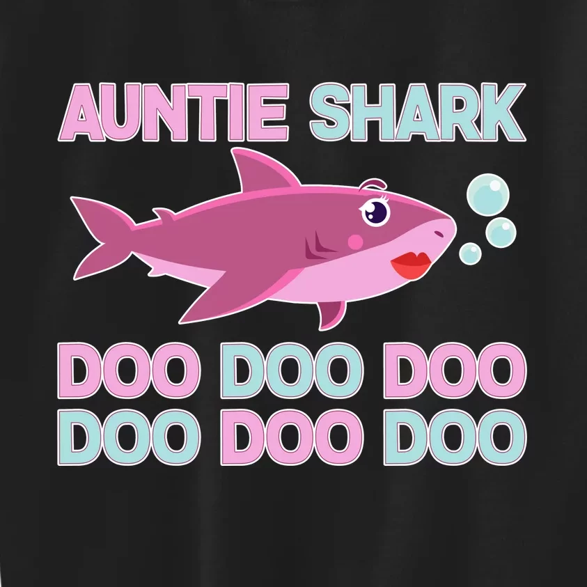 Auntie Shark Doo Doo Doo Kids Sweatshirt