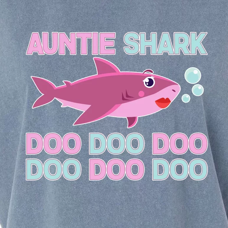 Auntie Shark Doo Doo Doo Garment-Dyed Women's Muscle Tee