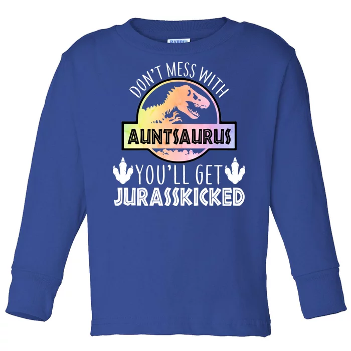 Auntsaurus Jurasskicked Toddler Long Sleeve Shirt