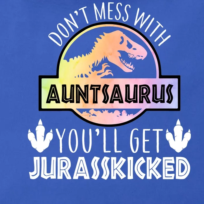 Auntsaurus Jurasskicked Zip Tote Bag