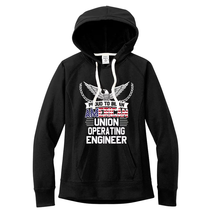 American Union Operating Engineer Pride Women's Fleece Hoodie