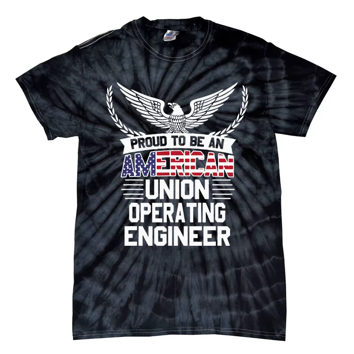 American Union Operating Engineer Pride Tie-Dye T-Shirt