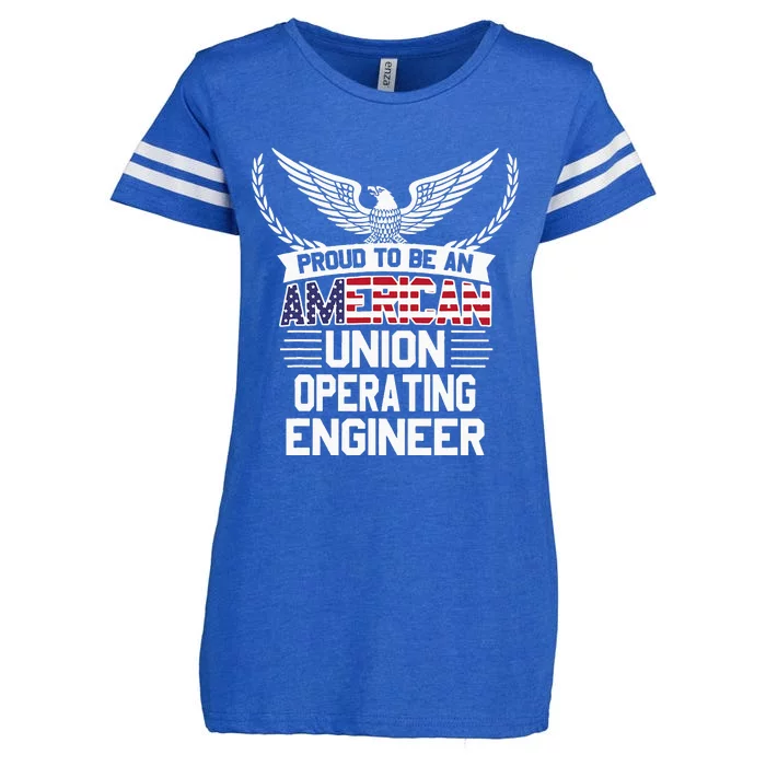 American Union Operating Engineer Pride Enza Ladies Jersey Football T-Shirt