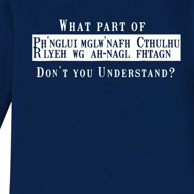 An Understanding Of Cthullhu Baby Long Sleeve Bodysuit