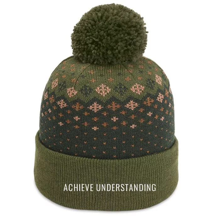 Achieve Understanding Optimistic And Inspirational Message The Baniff Cuffed Pom Beanie