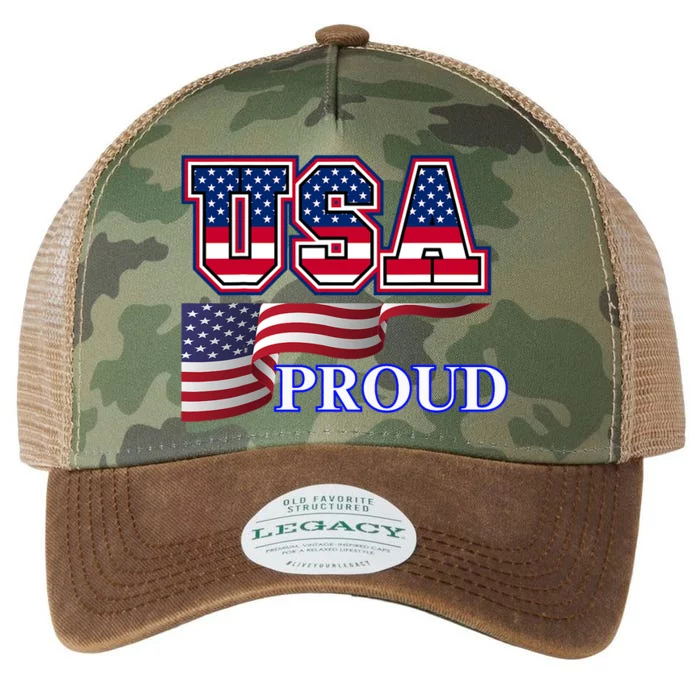 Adult Usa Proud National American Flag Pride Legacy Tie Dye Trucker Hat