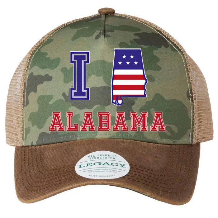 Alabama Usa Patriotic I Love Alabama Gift Legacy Tie Dye Trucker Hat