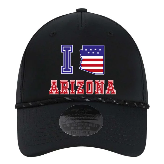 Arizona Usa Patriotic Usa Flag I Love Arizona Gift Performance The Dyno Cap