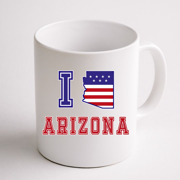 Arizona Usa Patriotic Usa Flag I Love Arizona Gift Front & Back Coffee Mug