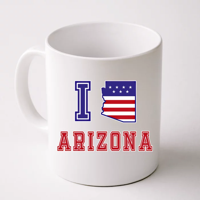 Arizona Usa Patriotic Usa Flag I Love Arizona Gift Front & Back Coffee Mug