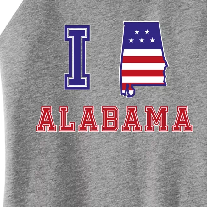 Alabama Usa Patriotic I Love Alabama Meaningful Gift Women’s Perfect Tri Rocker Tank