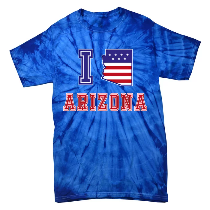 Arizona Usa Patriotic Usa Flag I Love Arizona Gift Tie-Dye T-Shirt