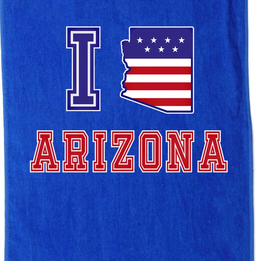 Arizona Usa Patriotic Usa Flag I Love Arizona Gift Platinum Collection Golf Towel