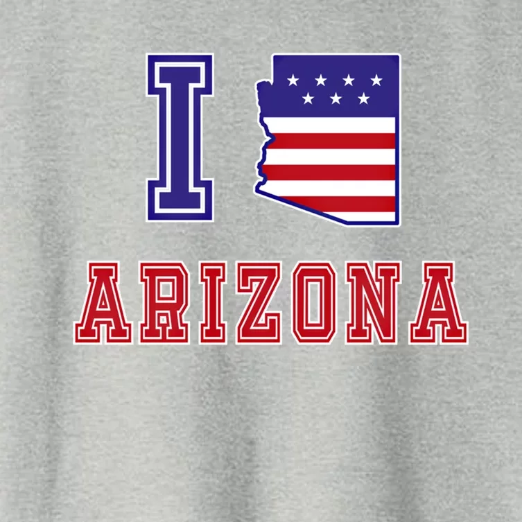 Arizona Usa Patriotic Usa Flag I Love Arizona Gift Women's Crop Top Tee