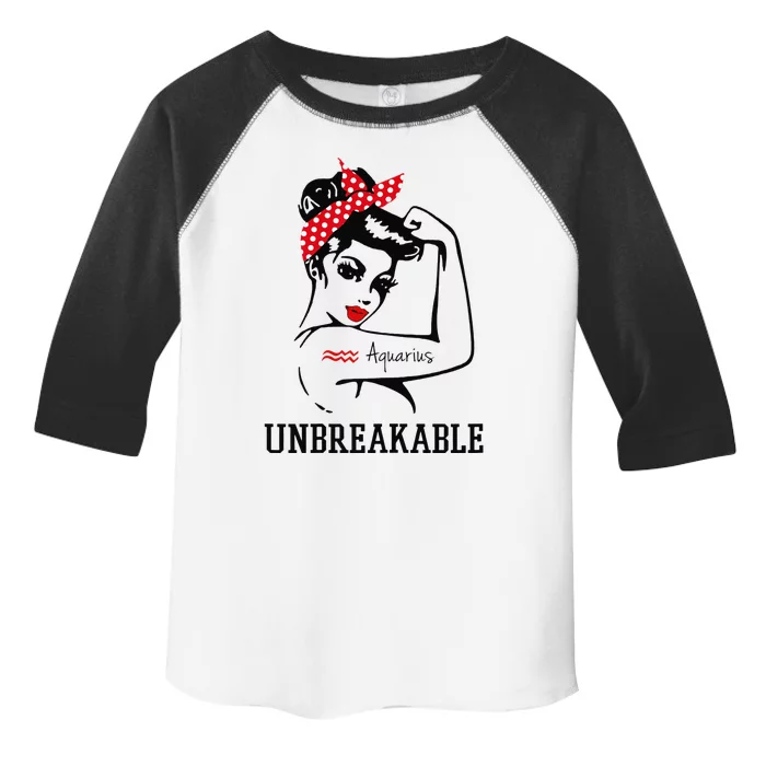 Aquarius Unbreakable Perfect Strong Wo Gift Toddler Fine Jersey T-Shirt