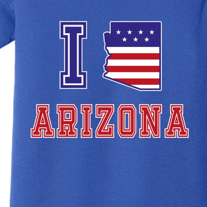 Arizona Usa Patriotic Usa Flag I Love Arizona Meaningful Gift Baby Bodysuit