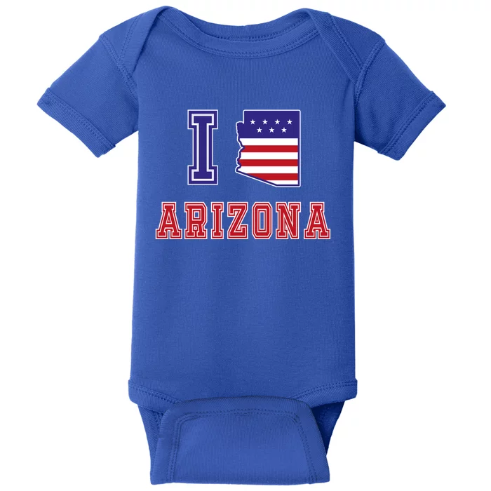 Arizona Usa Patriotic Usa Flag I Love Arizona Meaningful Gift Baby Bodysuit