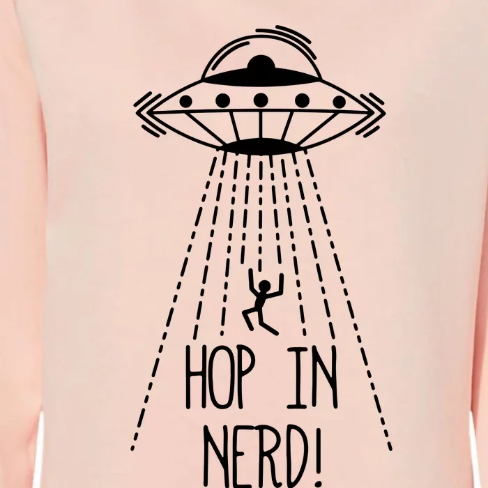 Alien Ufo Pillowcase Hop In Nerd! Womens California Wash Sweatshirt