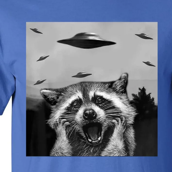 Alien Ufo Raccoon Tall T-Shirt