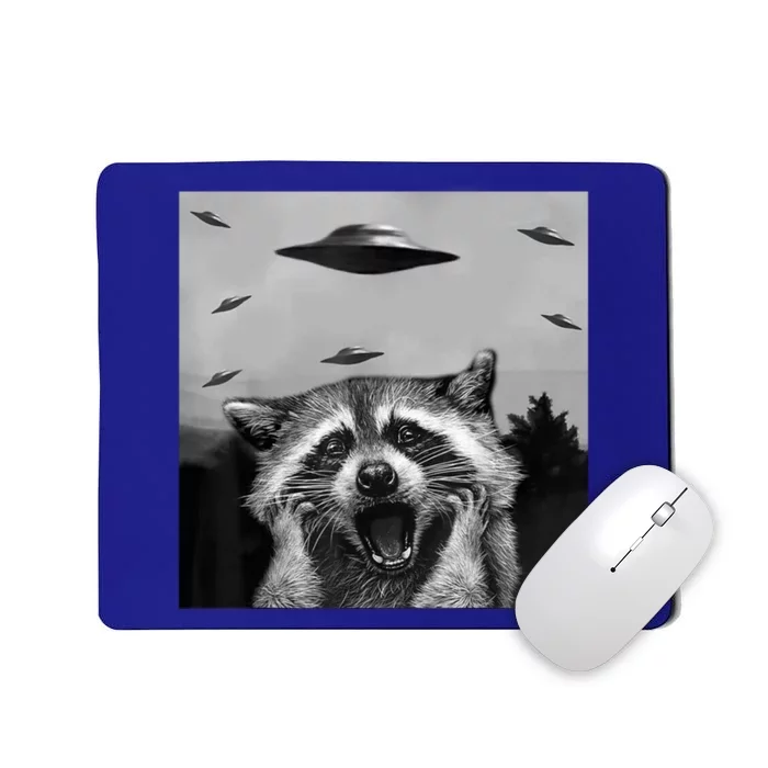 Alien Ufo Raccoon Mousepad