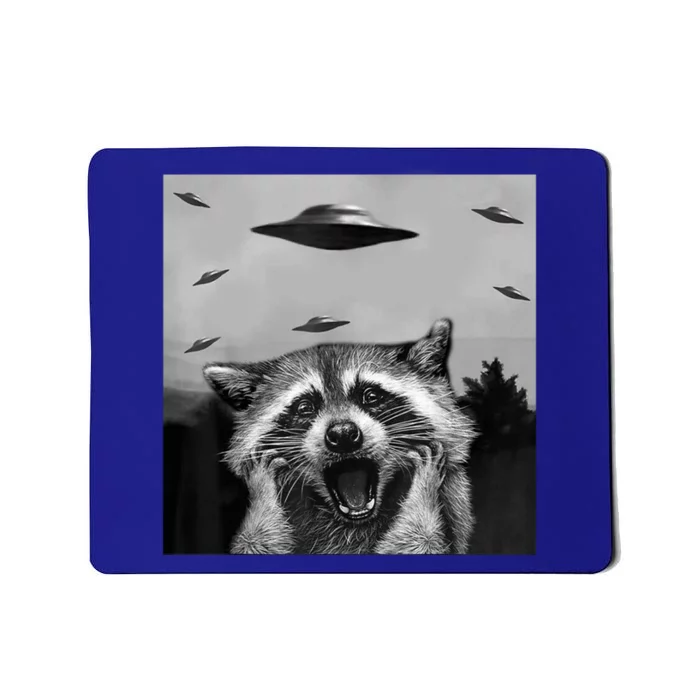 Alien Ufo Raccoon Mousepad