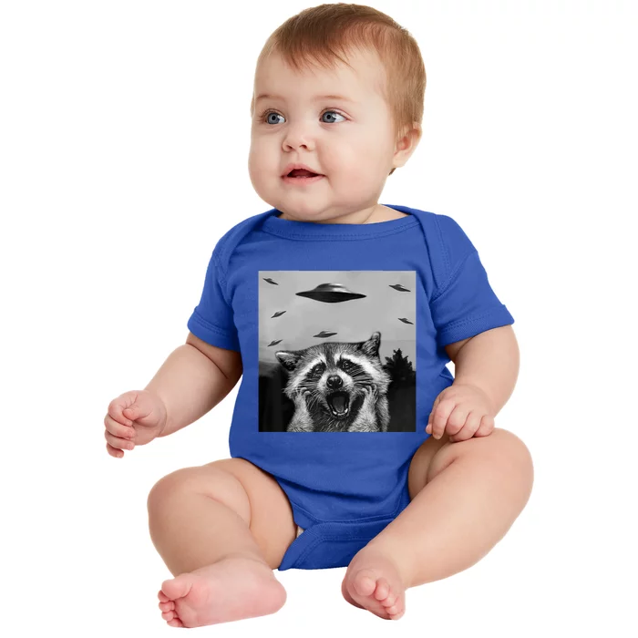 Alien Ufo Raccoon Baby Bodysuit