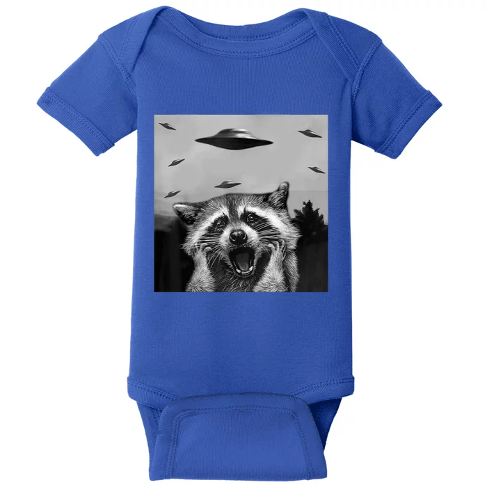 Alien Ufo Raccoon Baby Bodysuit