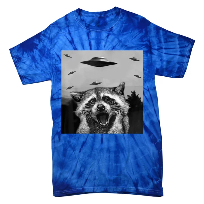 Alien Ufo Raccoon Tie-Dye T-Shirt