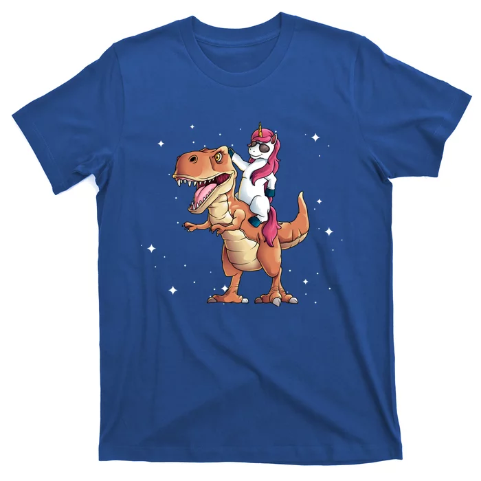 Awesome Unicorn Riding Trex Dinosaur Rawr Magical Gift T-Shirt