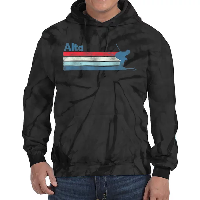 Alta Utah Retro Ski Tie Dye Hoodie