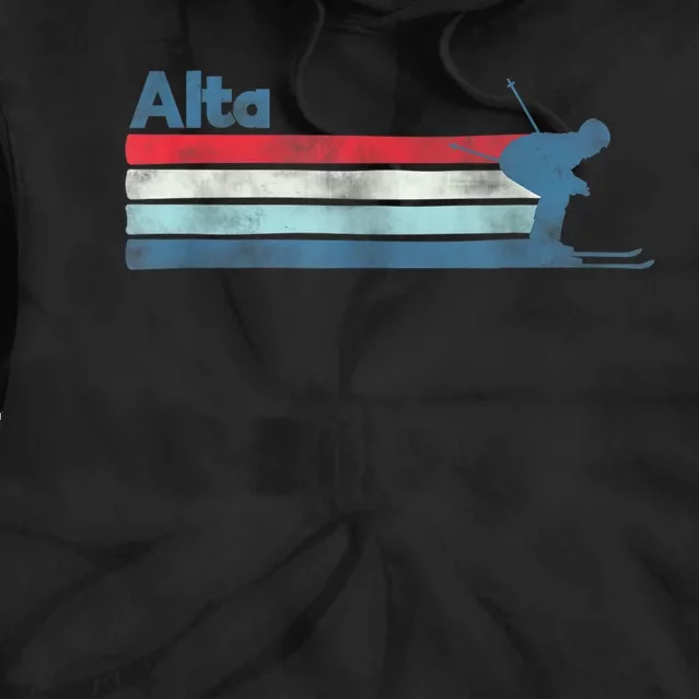 Alta Utah Retro Ski Tie Dye Hoodie