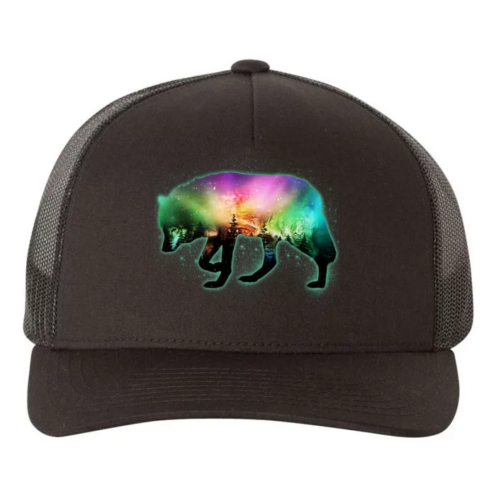 Aurora Borealis Wolf Wilderness Yupoong Adult 5-Panel Trucker Hat