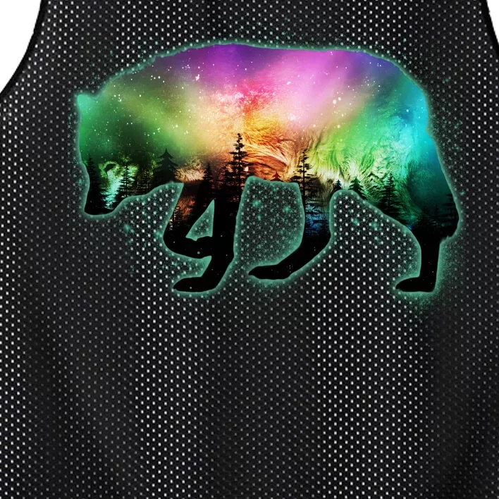 Aurora Borealis Wolf Wilderness Mesh Reversible Basketball Jersey Tank