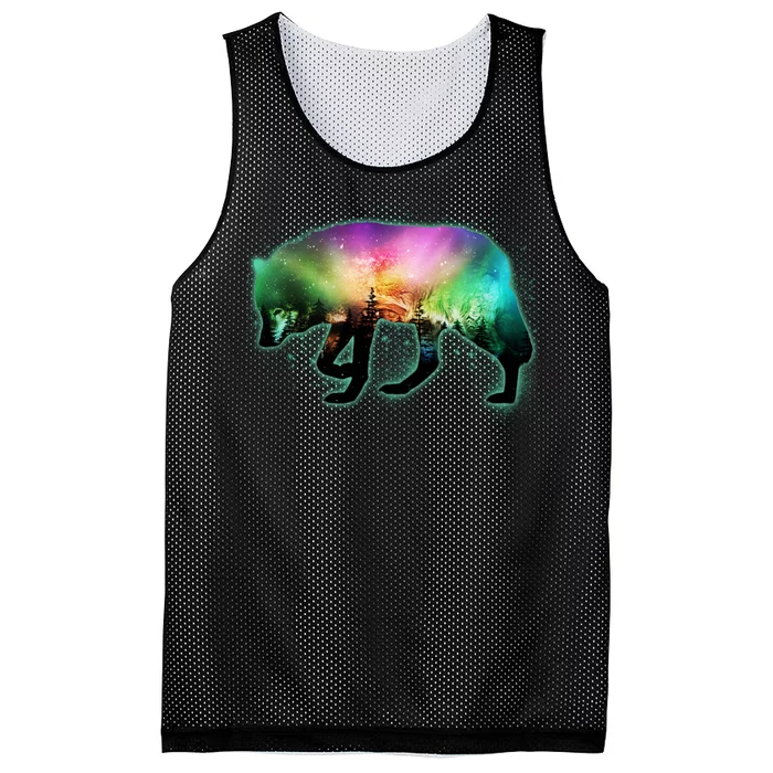 Aurora Borealis Wolf Wilderness Mesh Reversible Basketball Jersey Tank