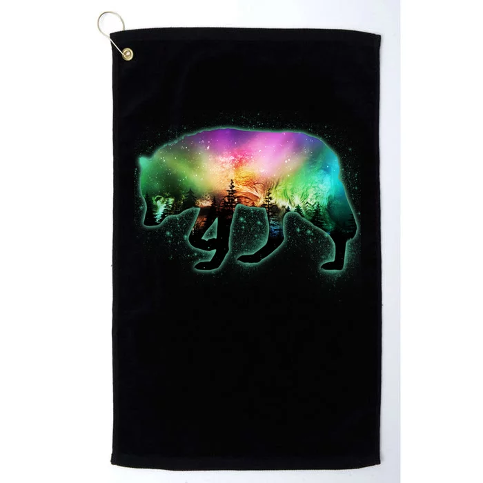 Aurora Borealis Wolf Wilderness Platinum Collection Golf Towel