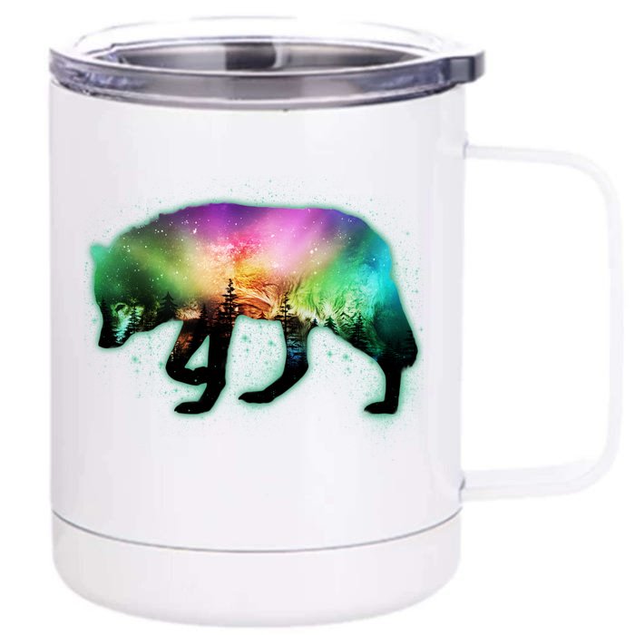 Aurora Borealis Wolf Wilderness Front & Back 12oz Stainless Steel Tumbler Cup