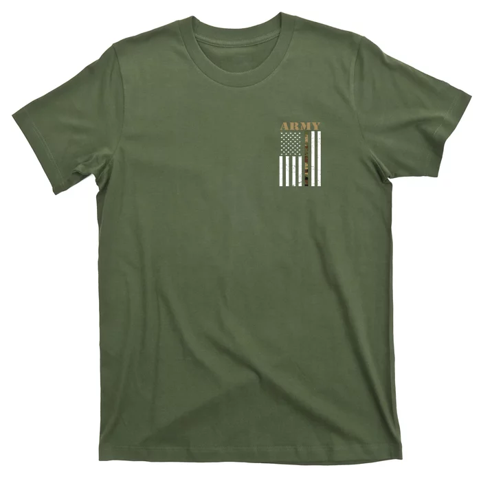 Army United States Thin Camo Line Flag Front And Back Front & Back T-Shirt