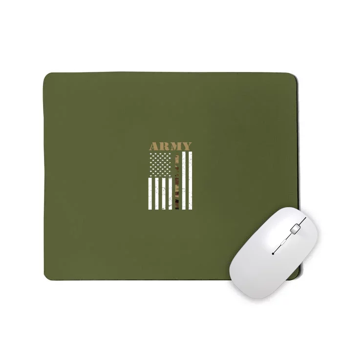 Army United States Thin Camo Line Flag Front And Back Front & Back Mousepad