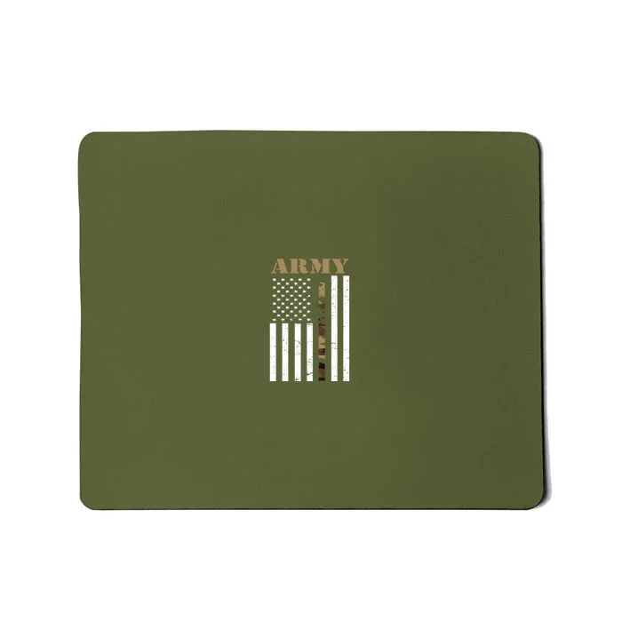 Army United States Thin Camo Line Flag Front And Back Front & Back Mousepad