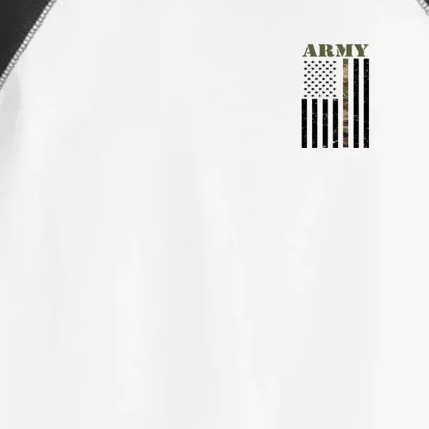 Army United States Thin Camo Line Flag Front And Back Front & Back Toddler Fine Jersey T-Shirt