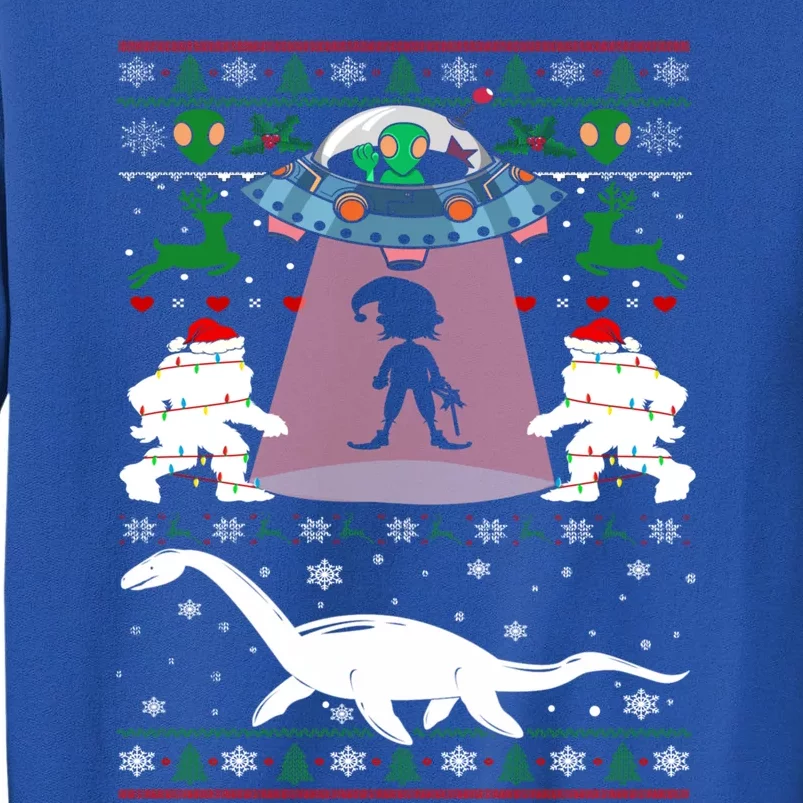 Alien Ufo Santa Elf Alien Dinosaur Bigfoot Sweater Xmas Cool Gift Sweatshirt