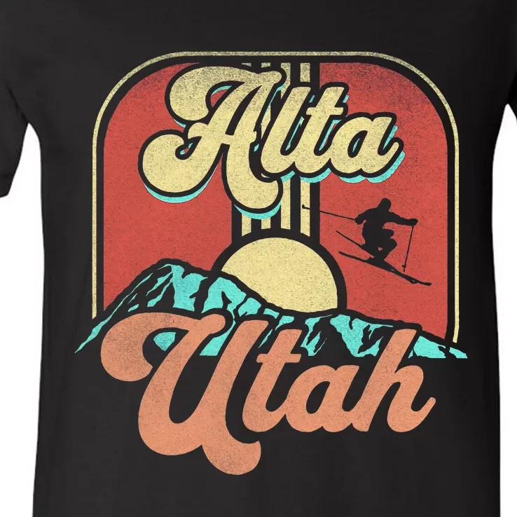 Alta Utah Ski Outdoors V-Neck T-Shirt