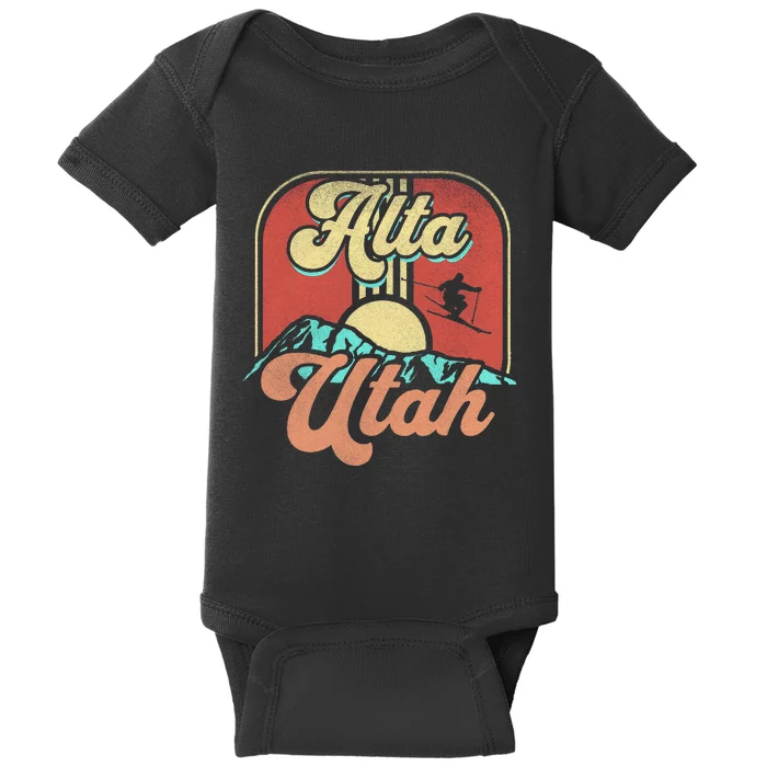 Alta Utah Ski Outdoors Baby Bodysuit