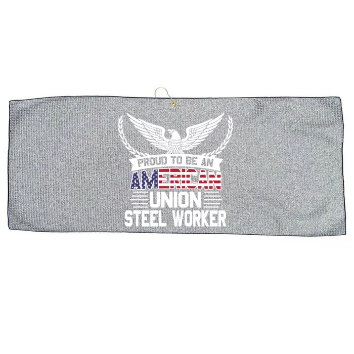 American Union Steel Worker Pride Funny Gift Large Microfiber Waffle Golf Towel